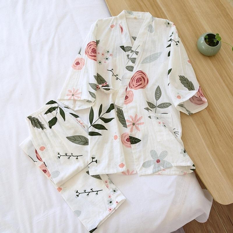 Kimono Blanc Pyjama Luxe