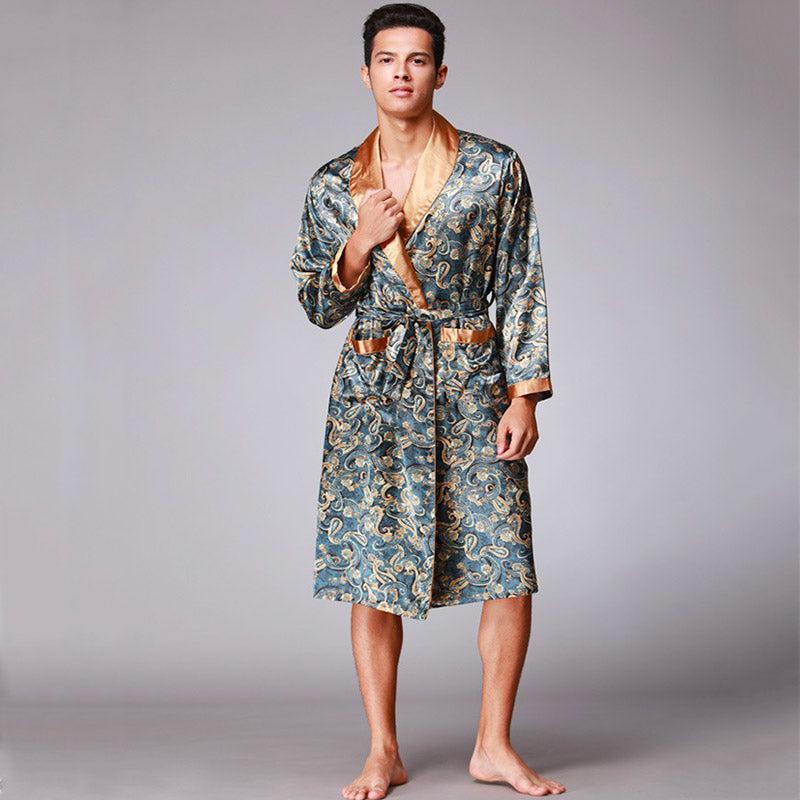 Pyjama Kimono en Satin pour Homme