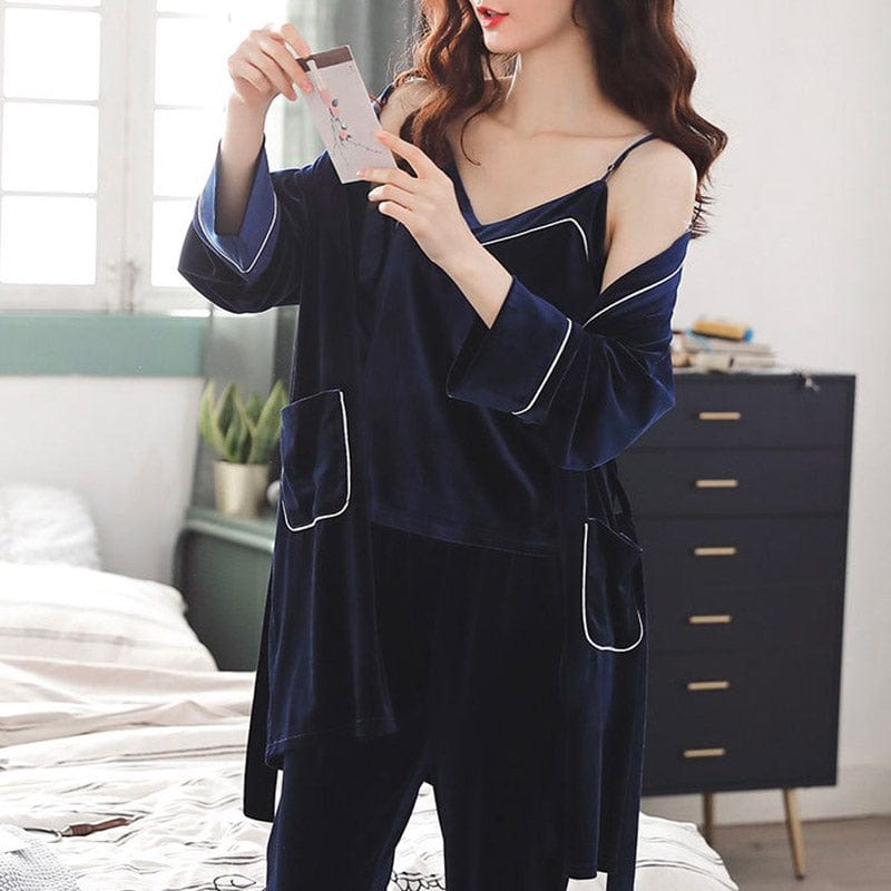 Velvet Kimono Pajamas - Velvet Dreams Collection