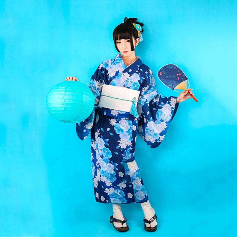 Robe Kimono Japonais Bleu - Édition Traditionnelle