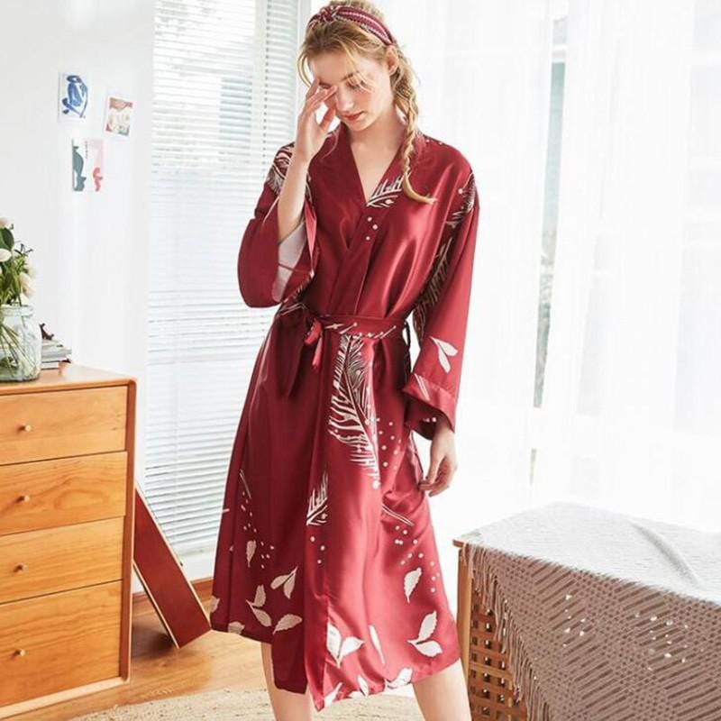 Plus Size Long Kimono Dress - Unique Elegance Collection