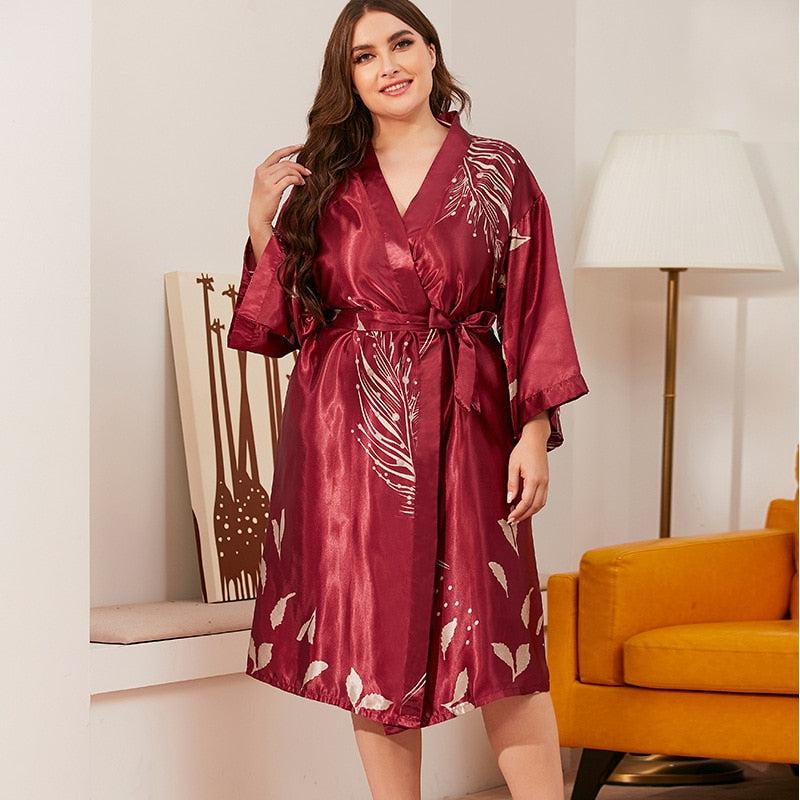 Robe Kimono Longue Grande Taille - Collection Élégance Unique