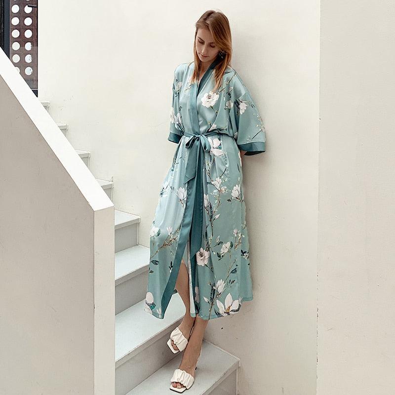 Kimono Verte - Collection Élégance Naturelle