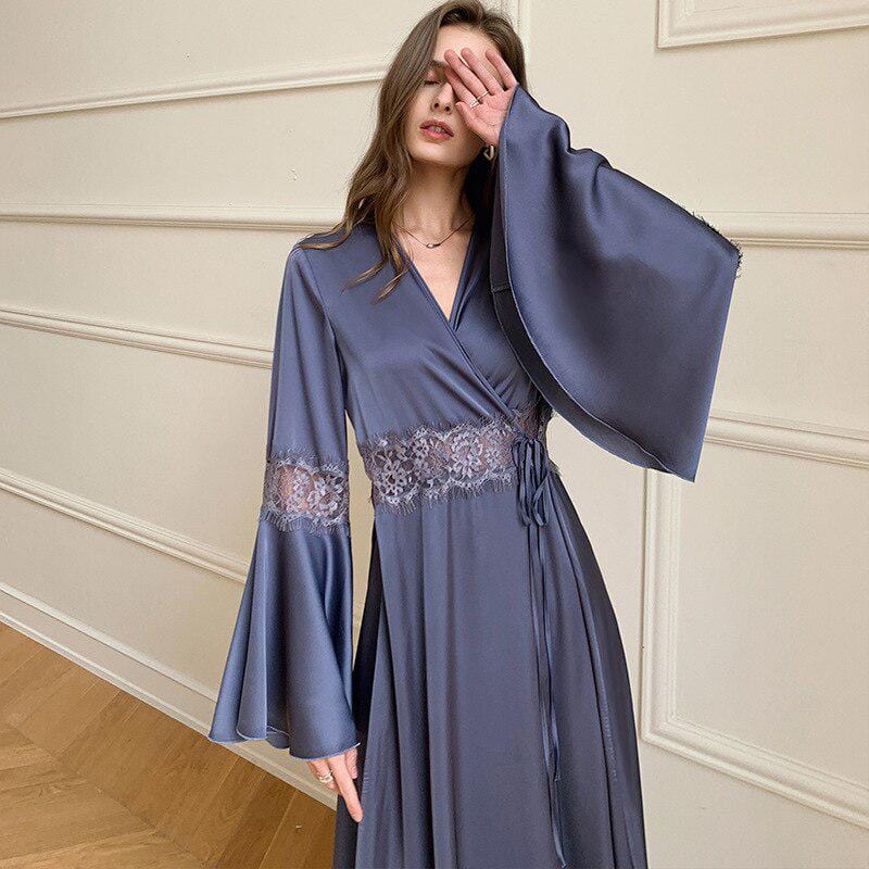 Purple Kimono Dress - Elegant Style