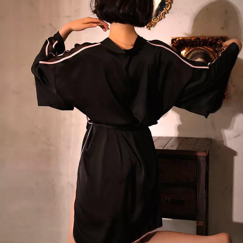 Chic Black Kimono Dress