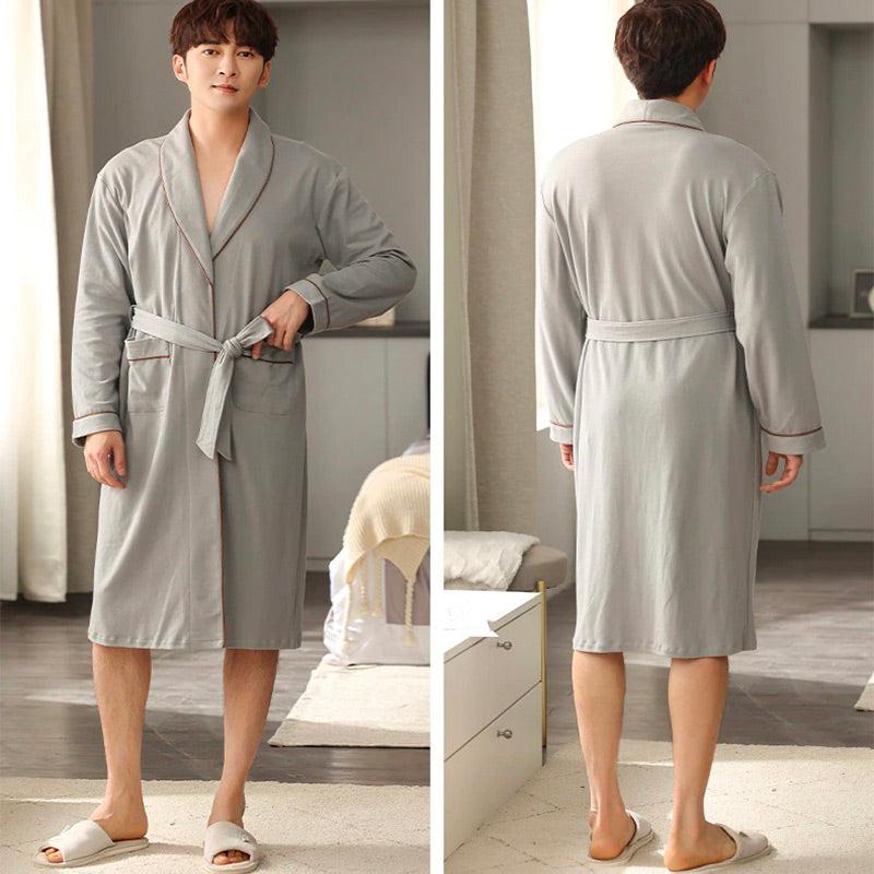 Men's Dressing Gown in Gray