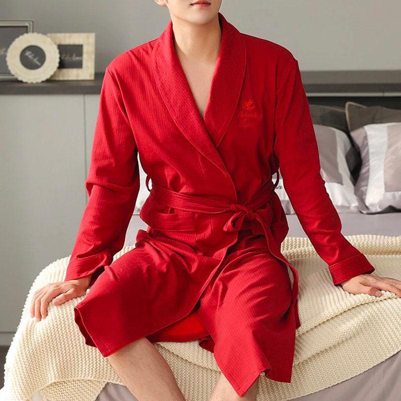 Red Dressing Gown for Men