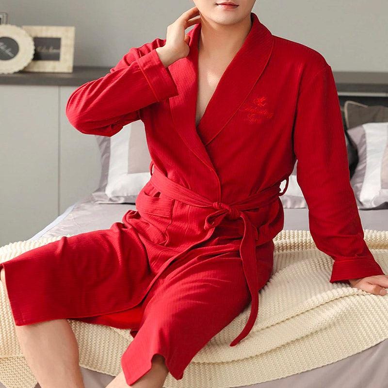 Red Dressing Gown for Men