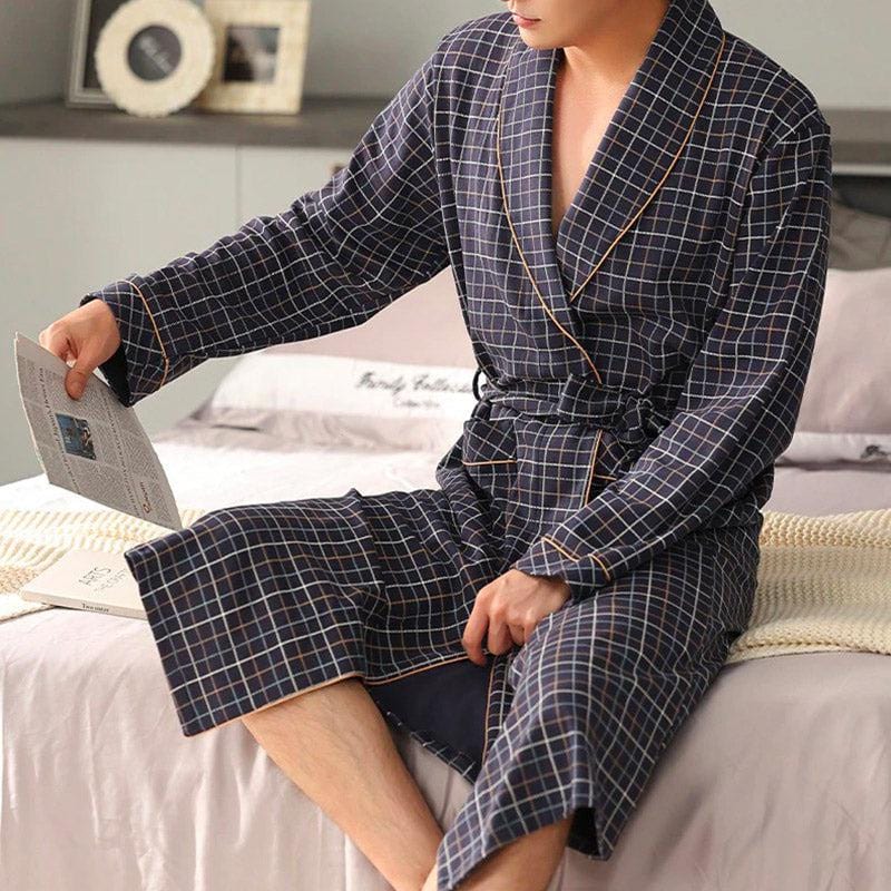 Men's Checked Dressing Gown - Authentic Collection