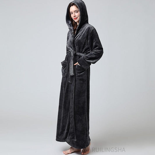 Robe de Chambre Noire pour Femme