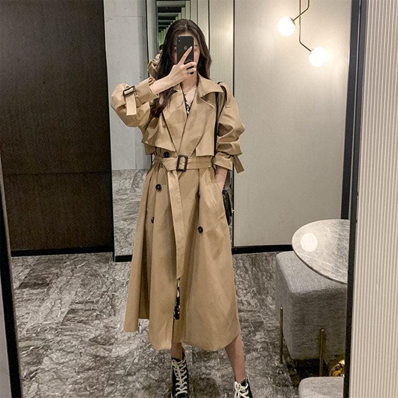 Women's Classic Length Trench Coat in Beige