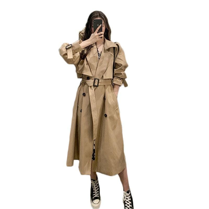 Women's Classic Length Trench Coat in Beige