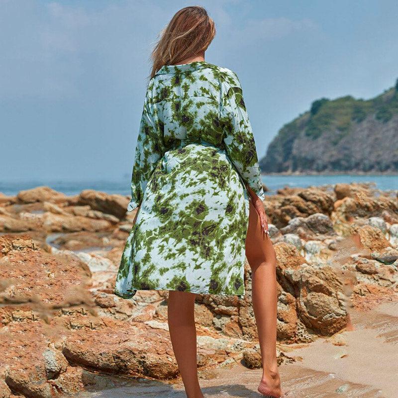 Tunique Kimono pour Femme en Verte Forêt