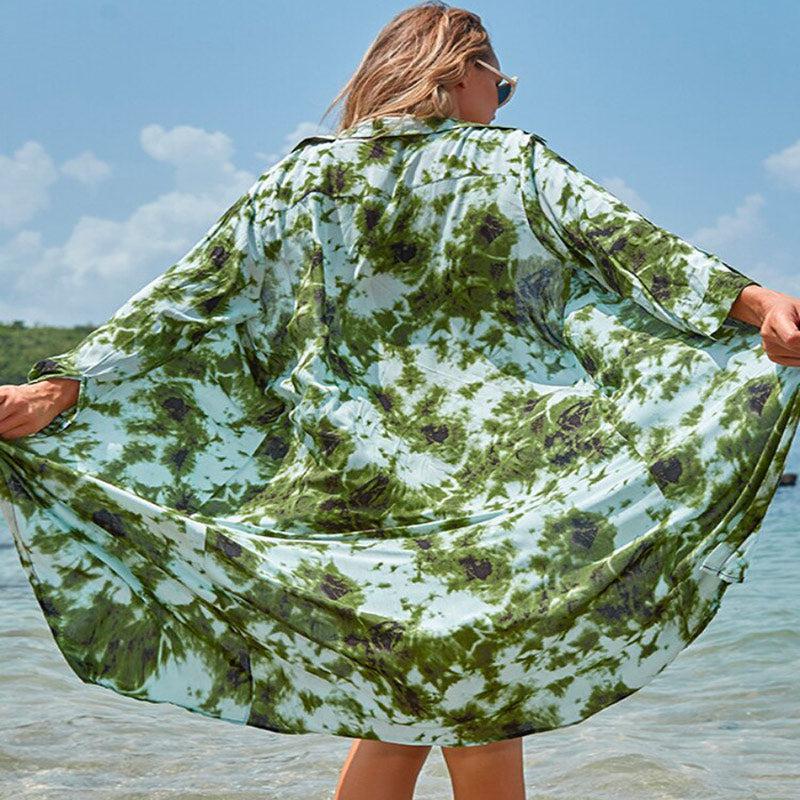 Tunique Kimono pour Femme en Verte Forêt