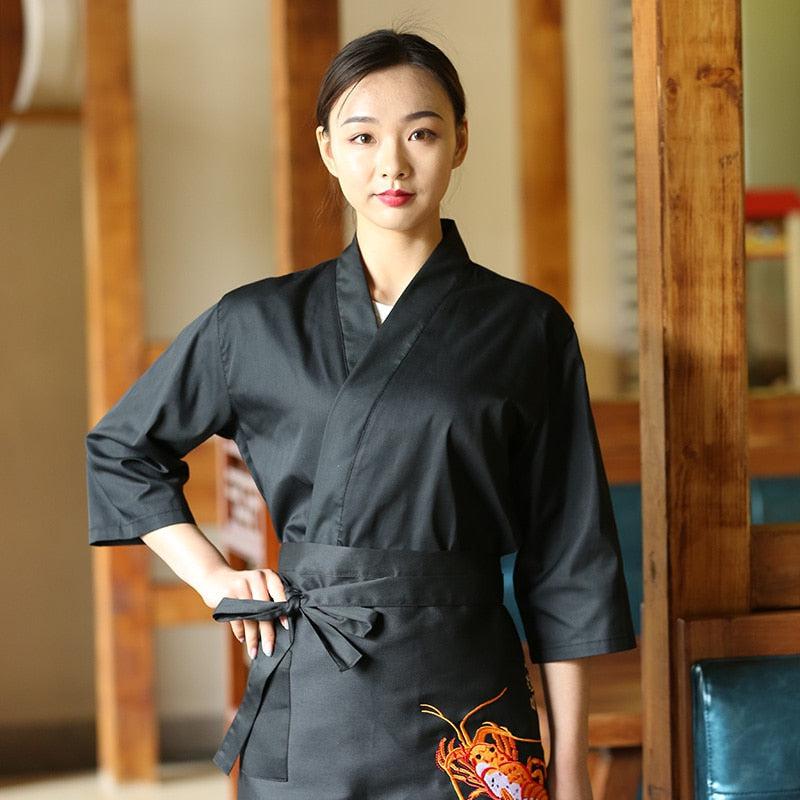 Veste Cuisine Femme Kimono - Collection Élégance Culinaire