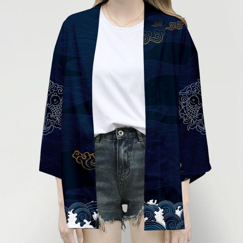 Midnight Blue Kimono Jacket