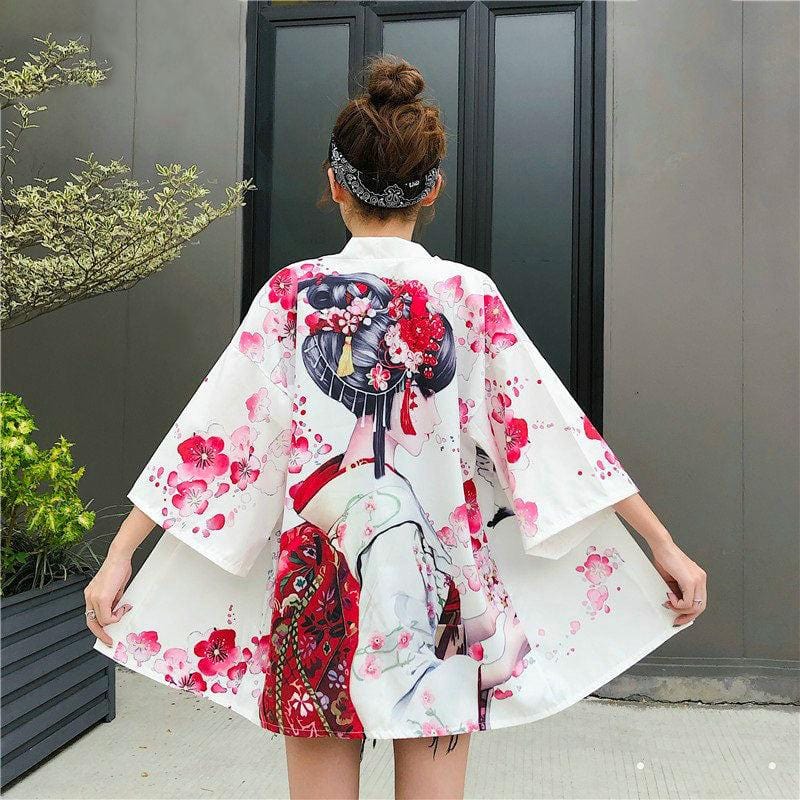 Veste Kimono Femme Geisha Fleurie - Collection Sakura Bloom