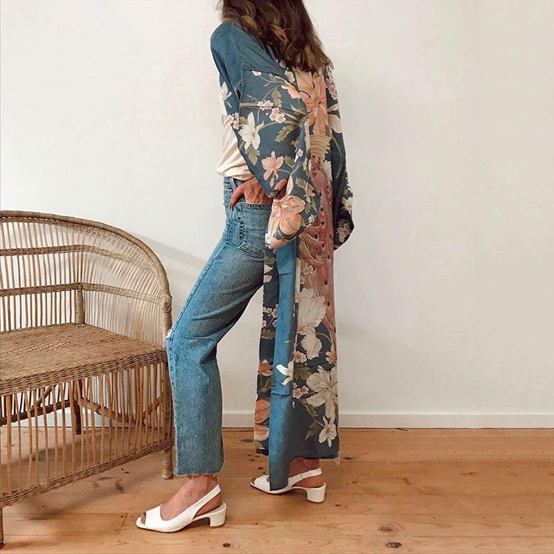 Elegant Floral Kimono Jacket