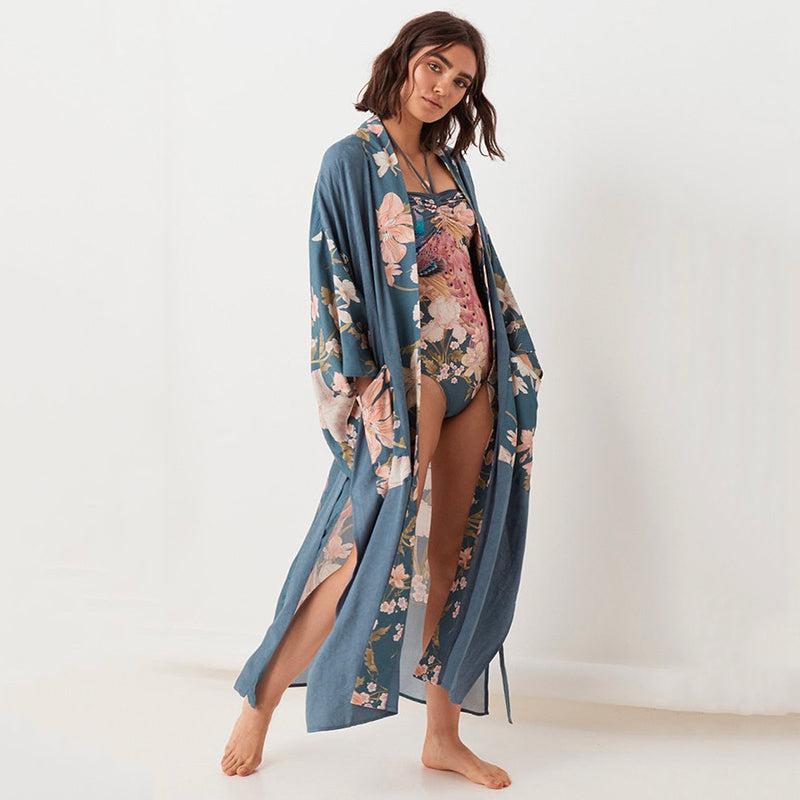 Elegant Floral Kimono Jacket