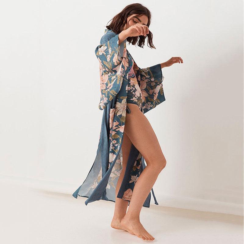 Elegant Floral Kimono Jacket