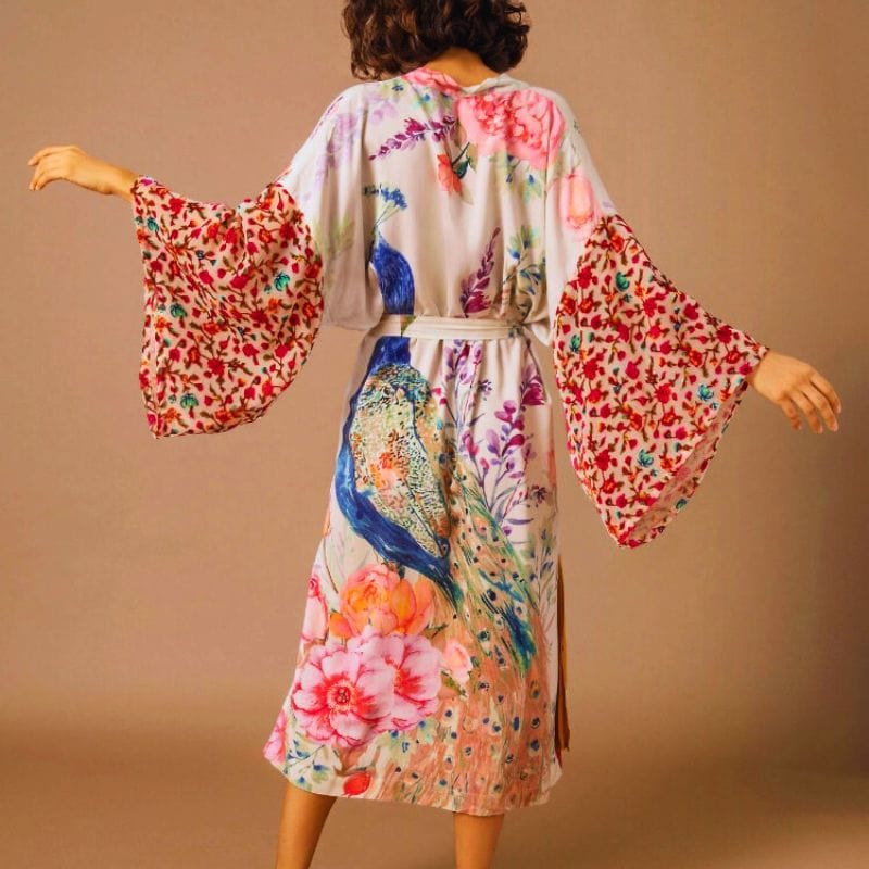 Women's Floral Kimono Jacket - Sakura Collection