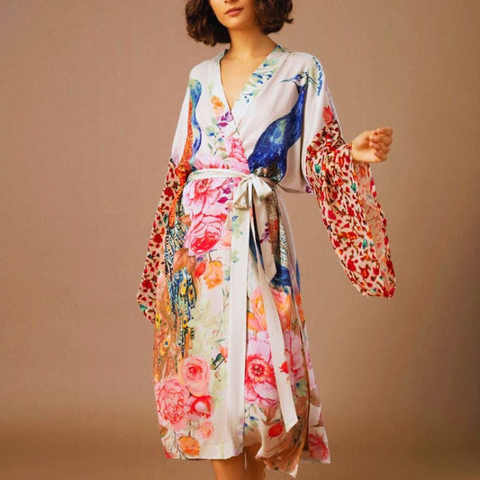 Veste Kimono Fleurie Femme - Collection Sakura