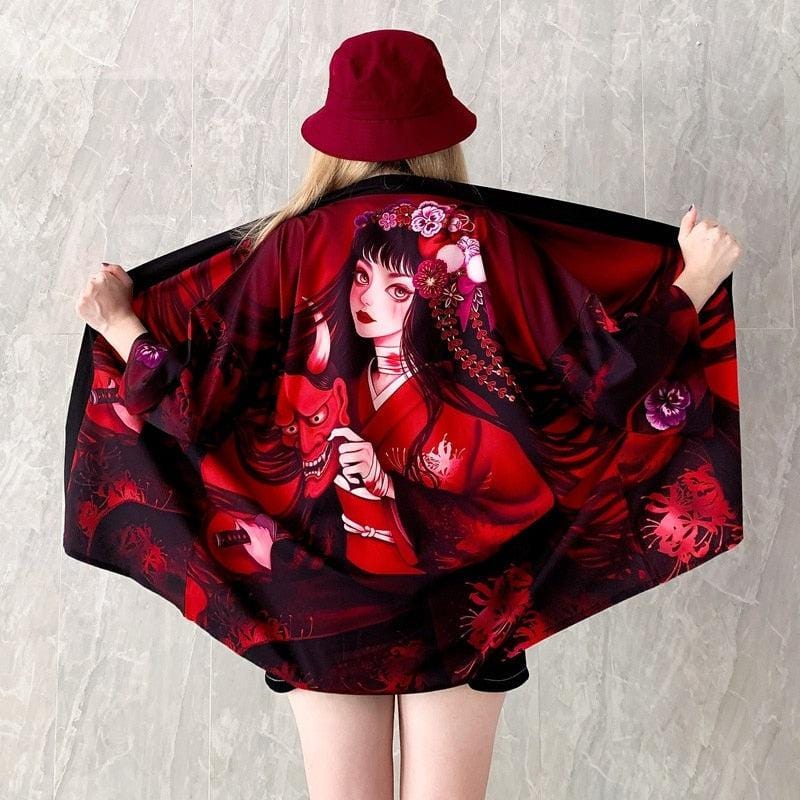 Veste Oni Geisha Kimono