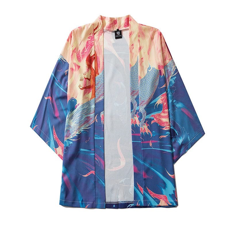 Veste Kimono Japonais Artistic Waves