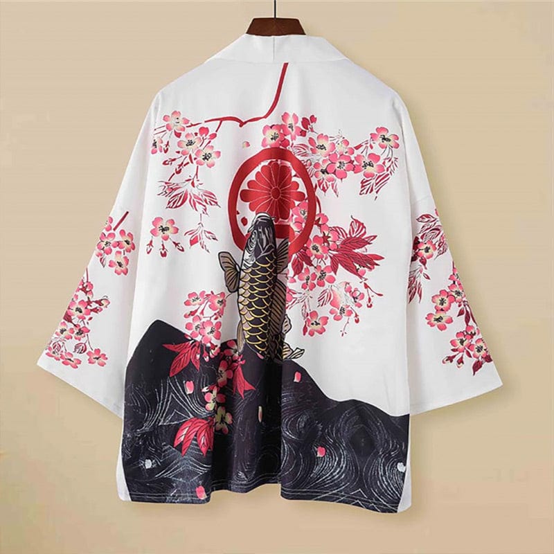 Veste Kimono Japonais Fleuri - Collection Sakura