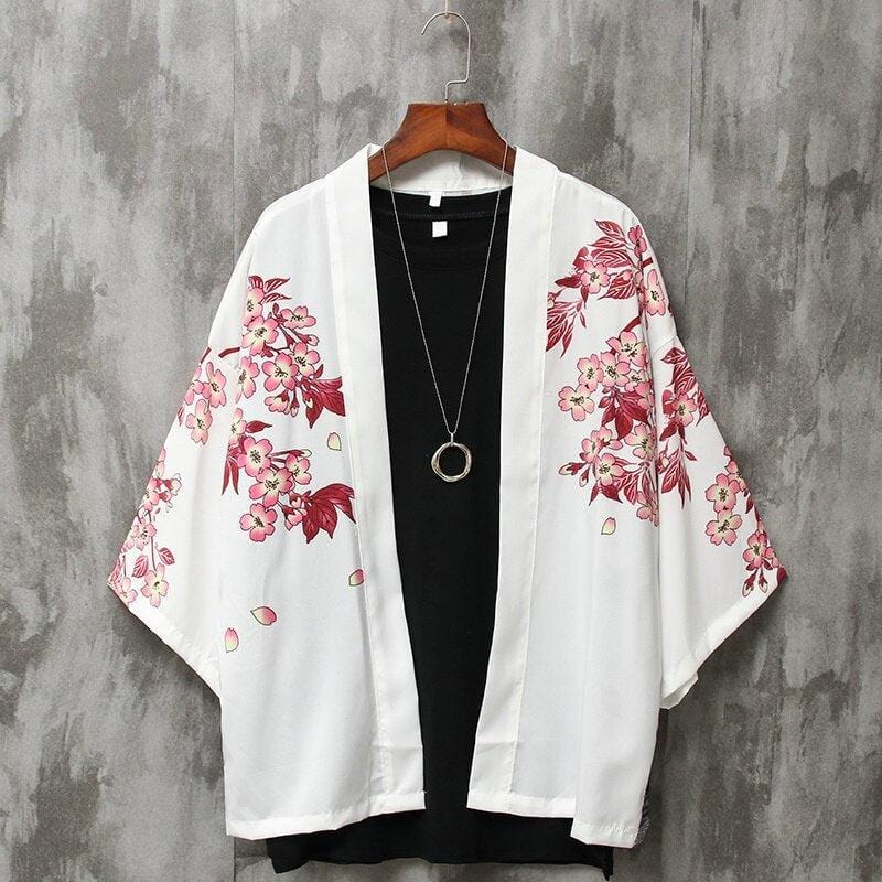 Veste Kimono Japonais Fleuri - Collection Sakura