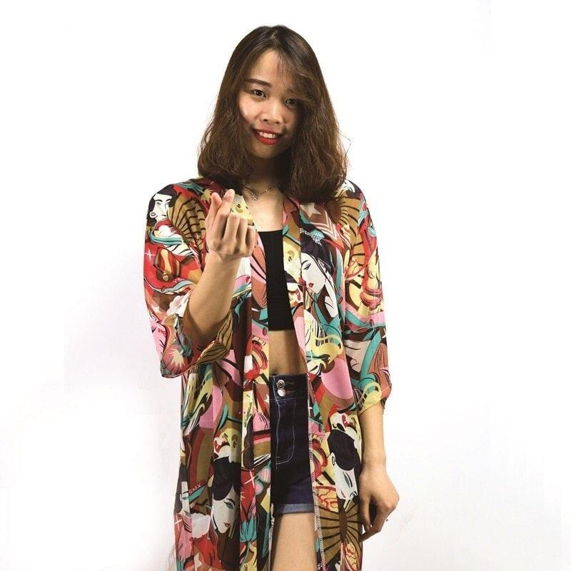 Japanese Kimono Jacket - Plus Size