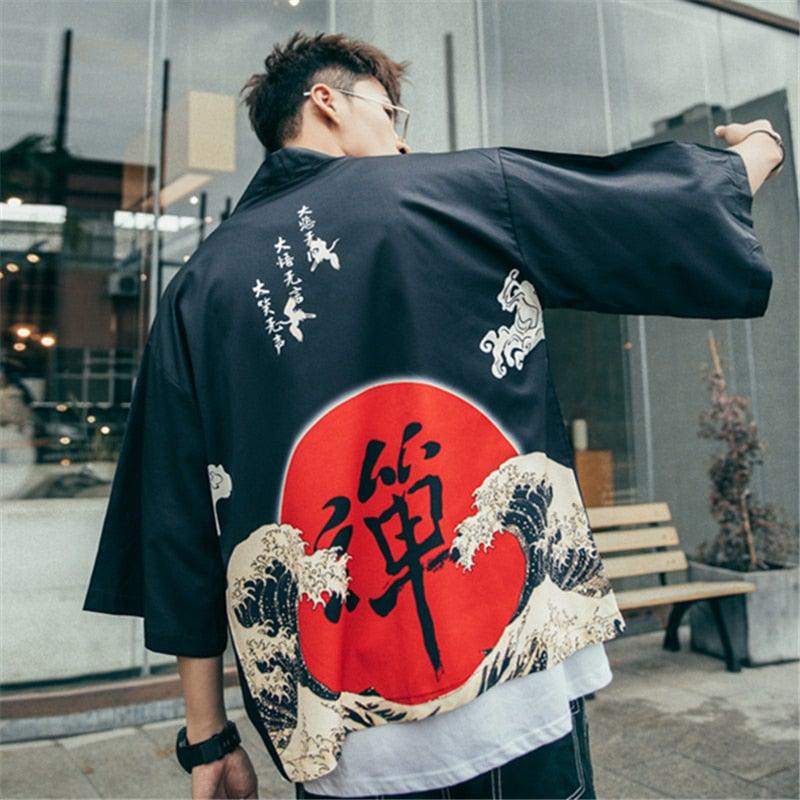 Veste Kimono Japonais Kanji - Édition Limitée