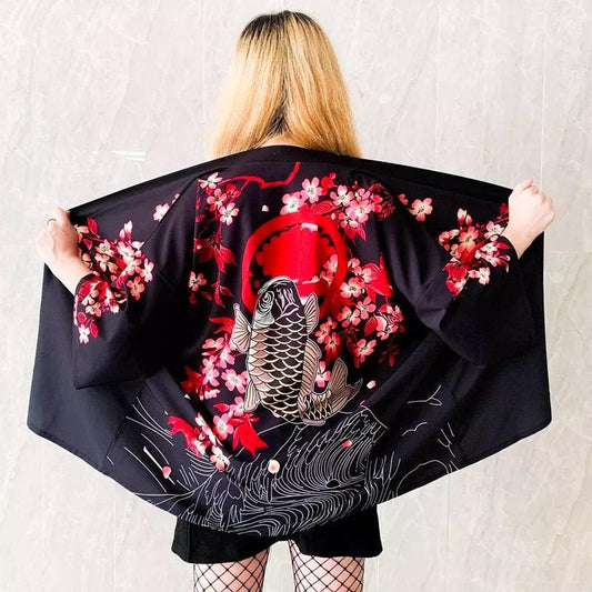 Veste Kimono Japonais Koï - Édition Limitée