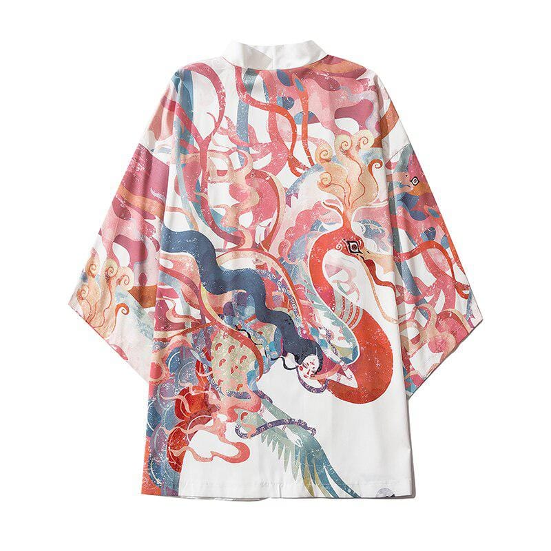 Veste Kimono Japonais Phoenix Éclatant