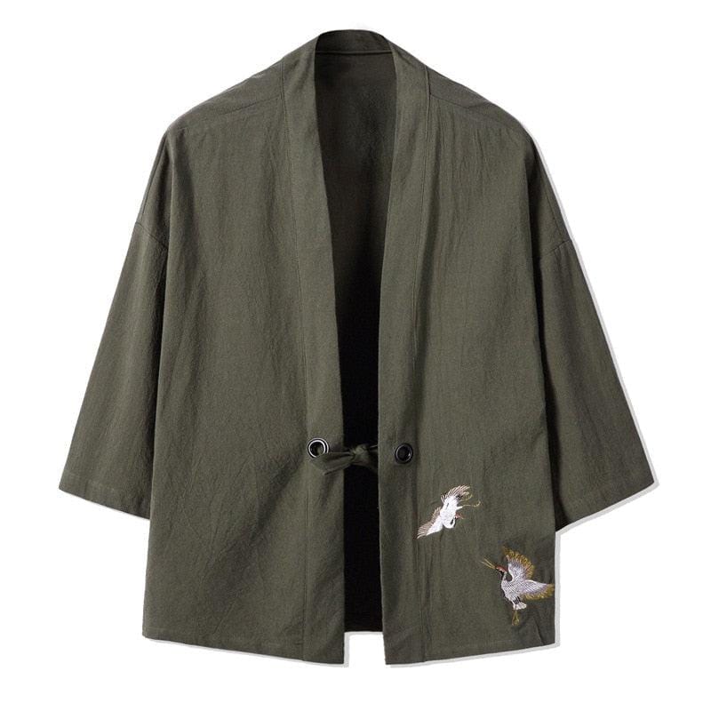 Veste Kimono Vert - Style Japonais