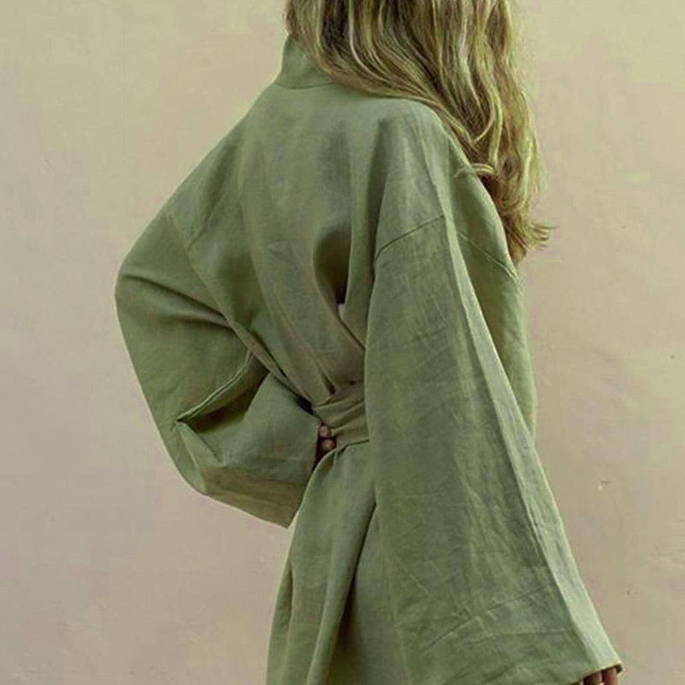 Women's Kimono Jacket - Khaki Collection