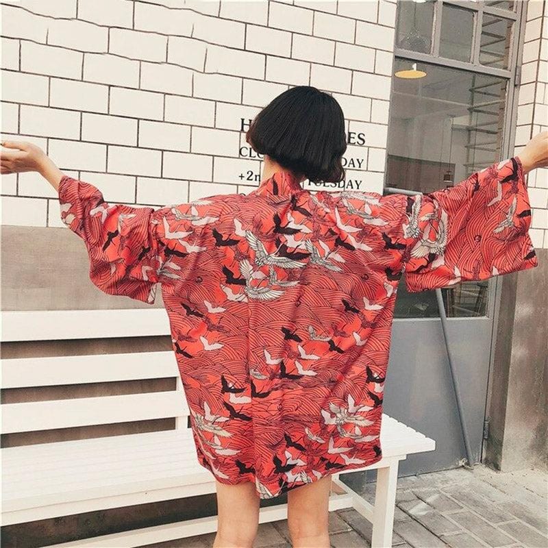 Kimono Rouge: La Veste Élégante