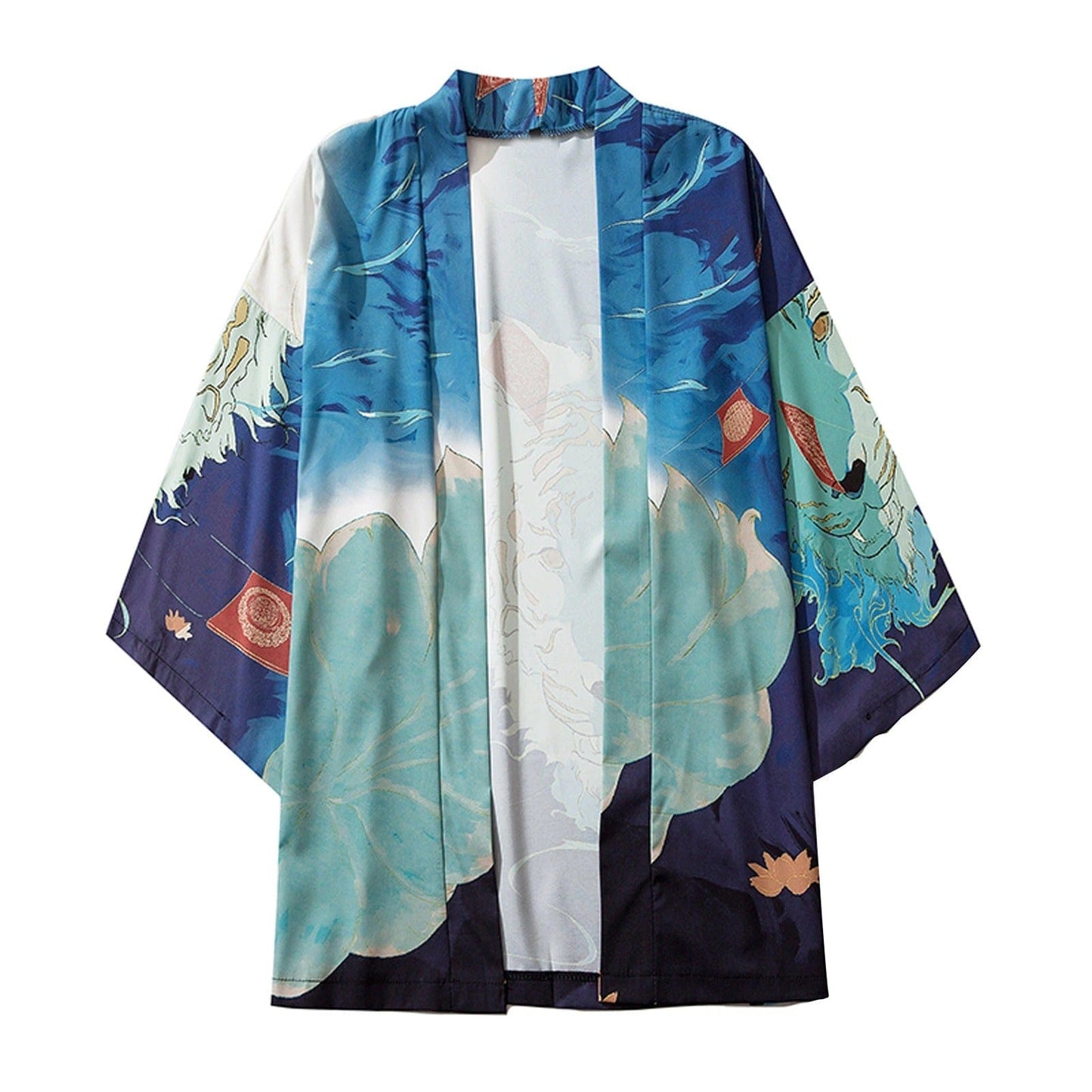 Veste Kimono Tigre Turquoise - Édition Limitée