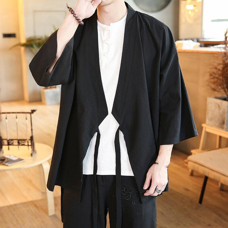 Fashionable Black Kimono