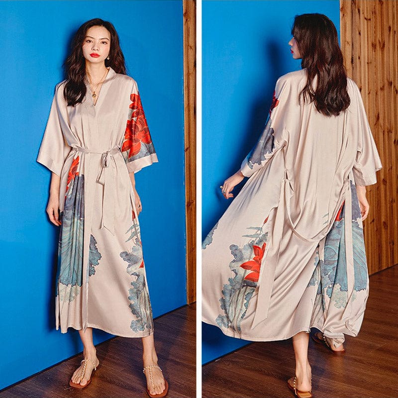 Robe Kimono Pyjama Blanche - Collection Nuit Étoilée