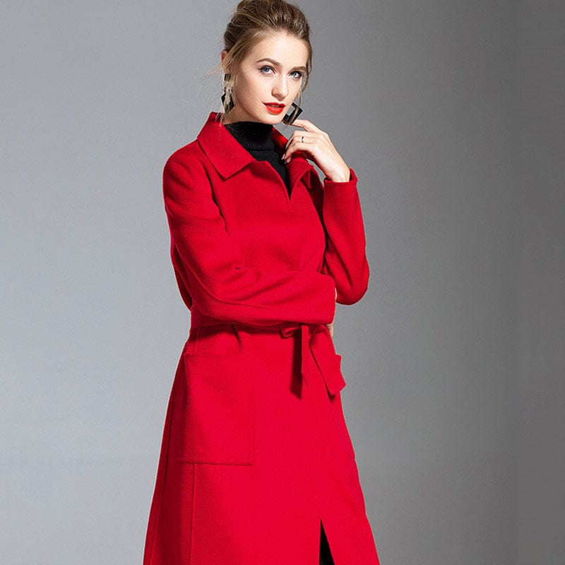 Manteau Kimono Rouge Élégance