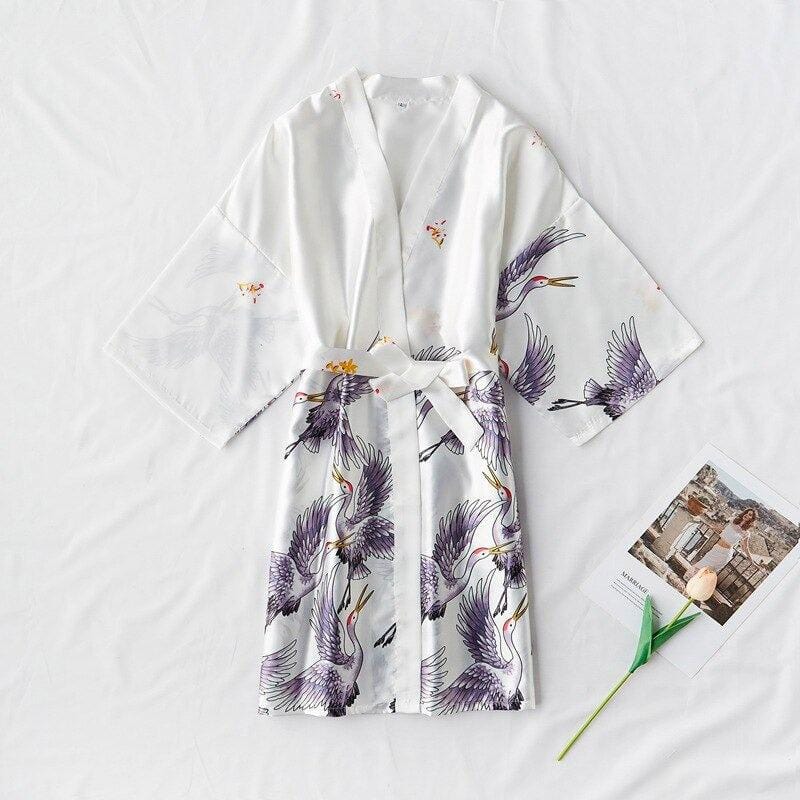 Elegant White Kimono Dress