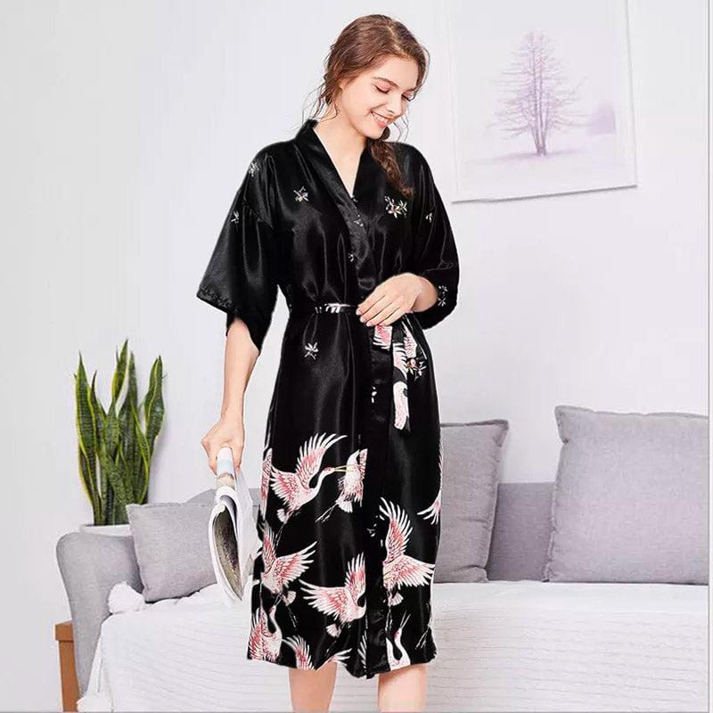 Robe Kimono Noire - Élégance sans compromis