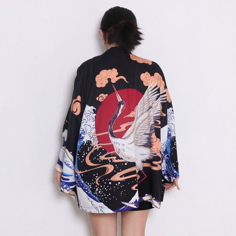 Veste Kimono Japonais Tsuru - Édition Spéciale