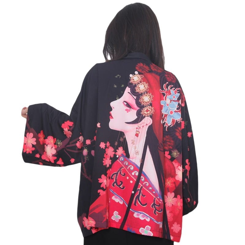 Zenitsu Flowered Geisha Kimono Jacket