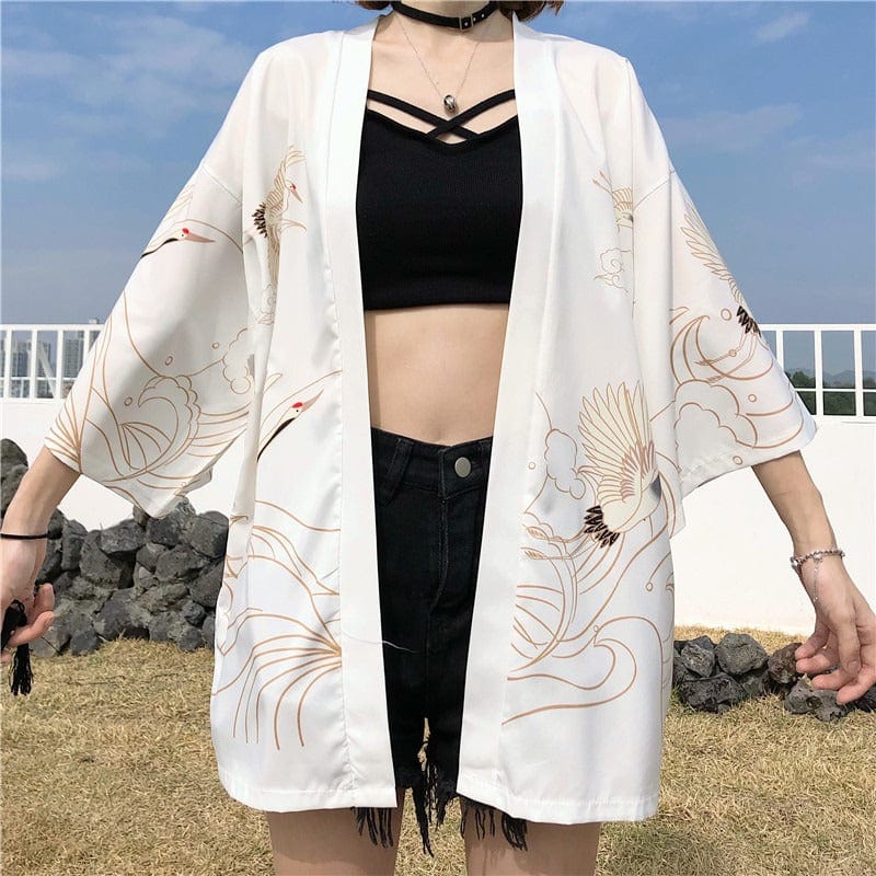 Bright White Kimono Jacket