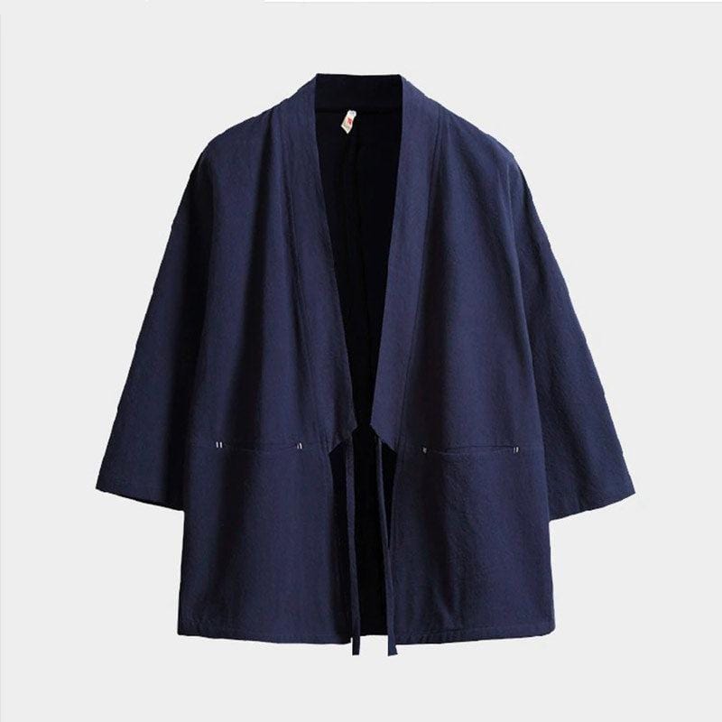 Veste Kimono en Coton Bleu Sky