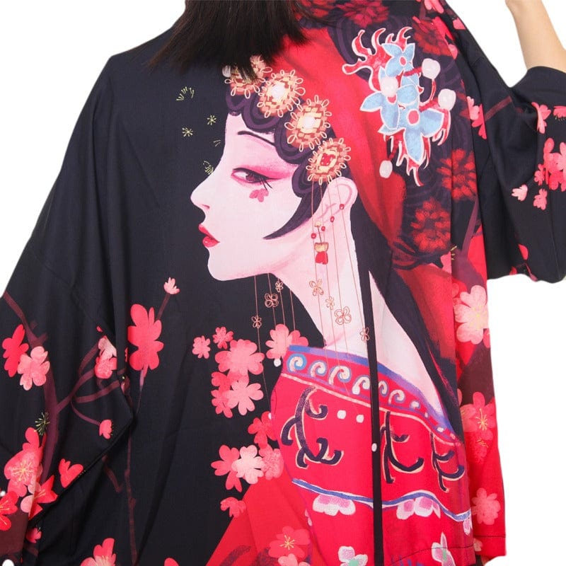 Zenitsu Flowered Geisha Kimono Jacket