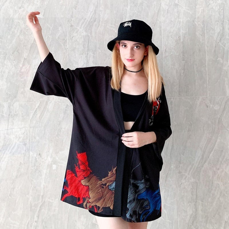 Veste Kimono Japonais Skulls & Co.